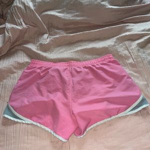 Pink and grey underarmour shorts